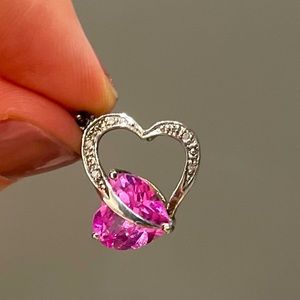 Pink heart pendant